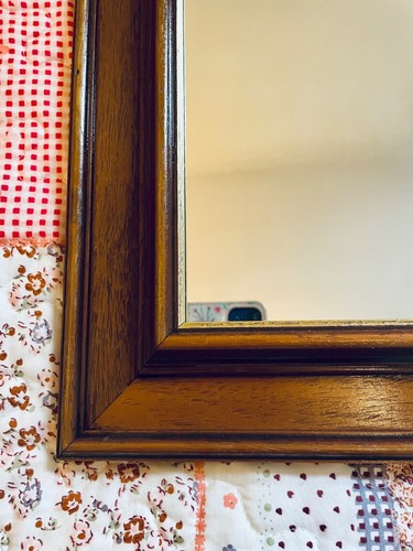 14x12 Wood & Gold Framed mirror vintage shabby chic style - Picture 9 of 15
