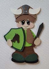 Viking Boy Brown Hair. Scrapbook, Card Making Paper Piecing