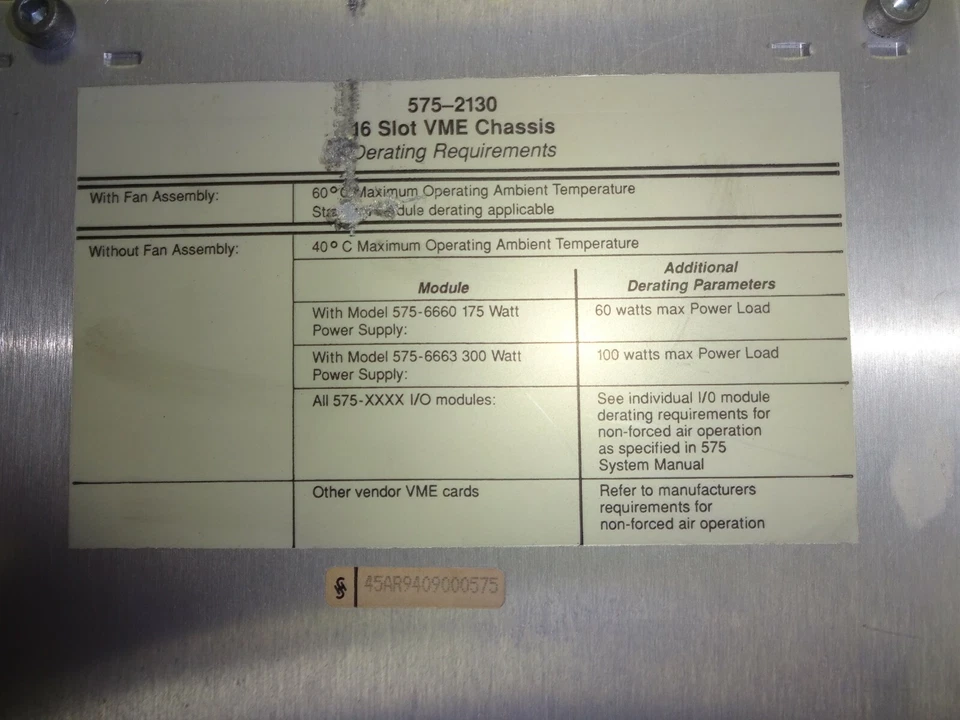 Siemens 575-2130 Plc Rack Vme Chasis 16 Ranuras Foto 4 de 4
