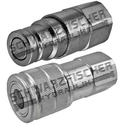 SCHWARZFISCHER HYDRAULIK Hydraulik Flat Face Kupplung Stecker Muffe Flachdichtend ISO 16028