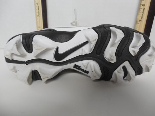 Botines de béisbol Nike Diamond FastFlex para niños talla 12C DJ6525-101 blancos/negros - Imagen 6 de 10