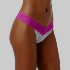 No Boundaries Women's Lace Thong Panties Size X-LARGE Purpl Lavender Lace Thong