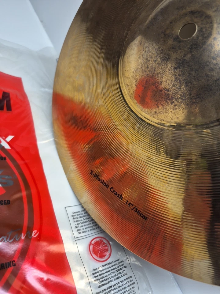 Platillo Sabian HHX de 14 pulgadas X-Plosion Crash, logotipo antiguo Foto 2 de 4