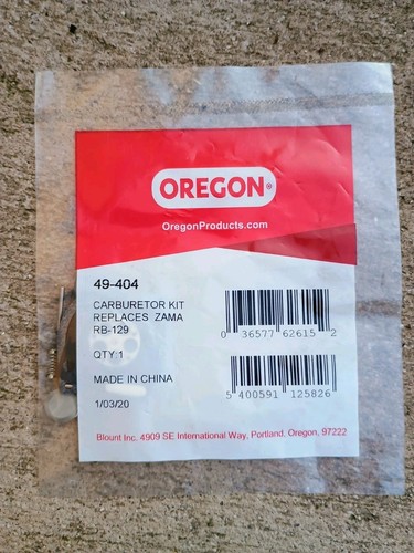 Oregon 49-404 Vergaser Rebuild Kit für Zama RB-129 für C1M-W26 C1M-W26A C1M-W26B W47