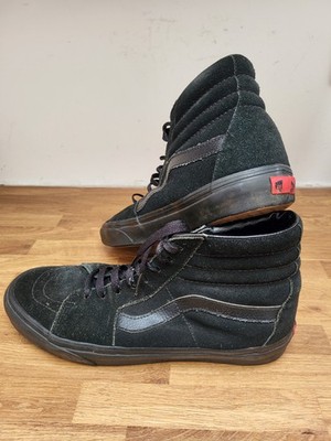 UK9 Vans Trainers Hi Top Classic Sk8 Triple Black Suede Turnschuhe