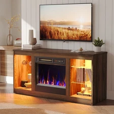 Bestier BST2401103G-BM Modern Electric Fireplace TV Stand for TVs up to 55",