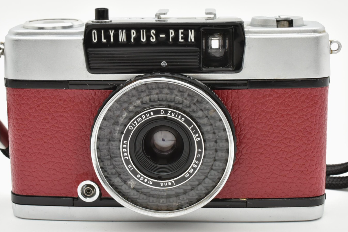 ▶️ MINT OLYMPUS PEN EE-3 Dark red Half Frame 35mm Film Camera