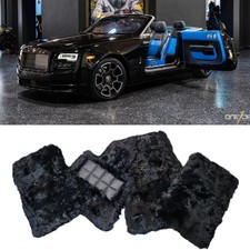 Genuine  Black Alpaca Floor Mats For Rolls Royce Dawn 2016-2021 Bespoke Edition