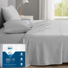 Degrees of Comfort Full Sheet Set, Coolmax Microfiber, Moisture-Wicking, Light G