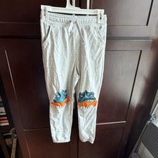 365 Kids from Garanimals Boys Gray Dinosaur Jogger Pants Cotton Blend Drawstring