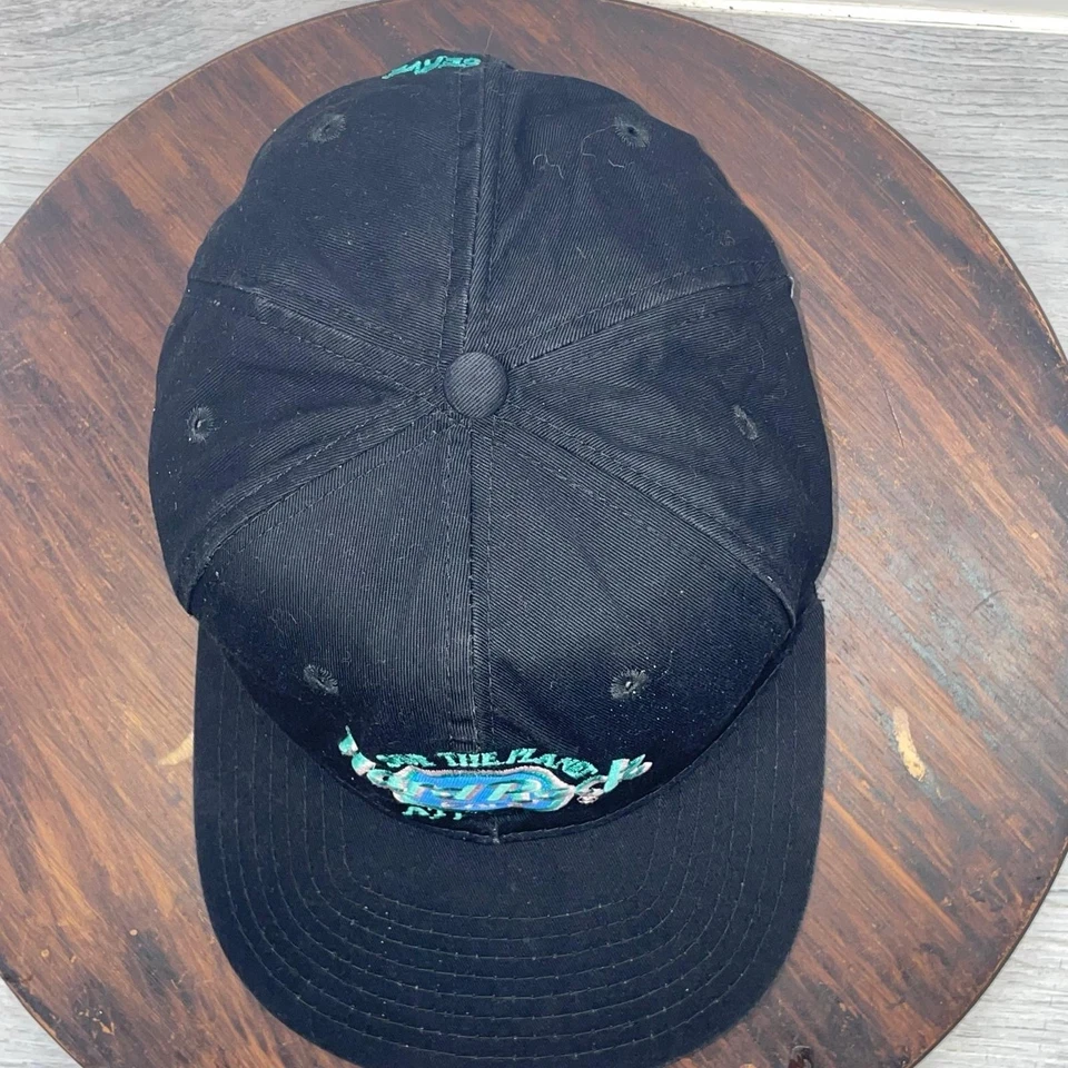 Vintage Hard Rock Cafe Hat Black Atlanta Snapback Cap 90s Adjustable - Image 3 of 4