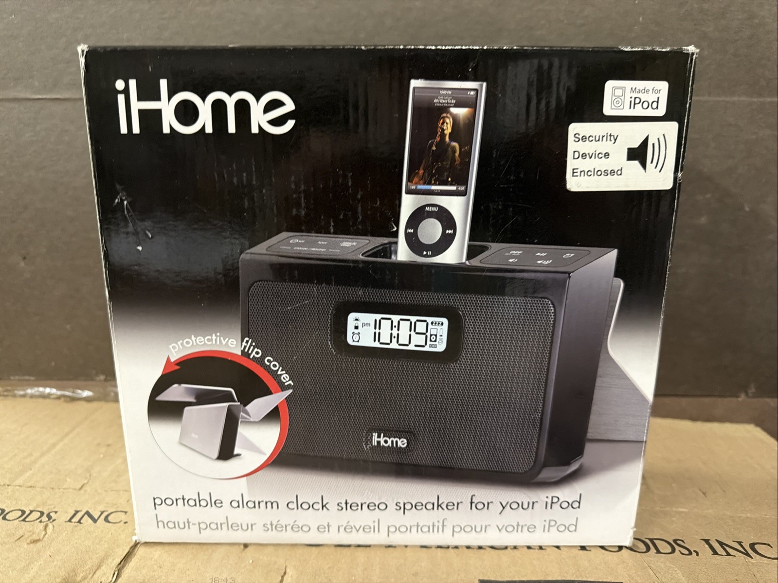 iHome Portable Alarm Clock Stereo Speaker IH24 IH24SV New in Box