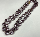 Vintage Goldtone & Purple/Mauve Lucite Beaded Necklace — photo 1