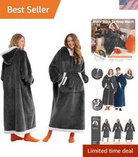 Warm Sherpa Fleece Blanket Hoodie for Women  Men - Perfect Gift Choice
