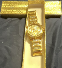 Gold-Tone Analog Round Dress Watch, Metal Bra...