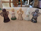 Lot Of 5 Fenton Guardian Angels Praying All Signed