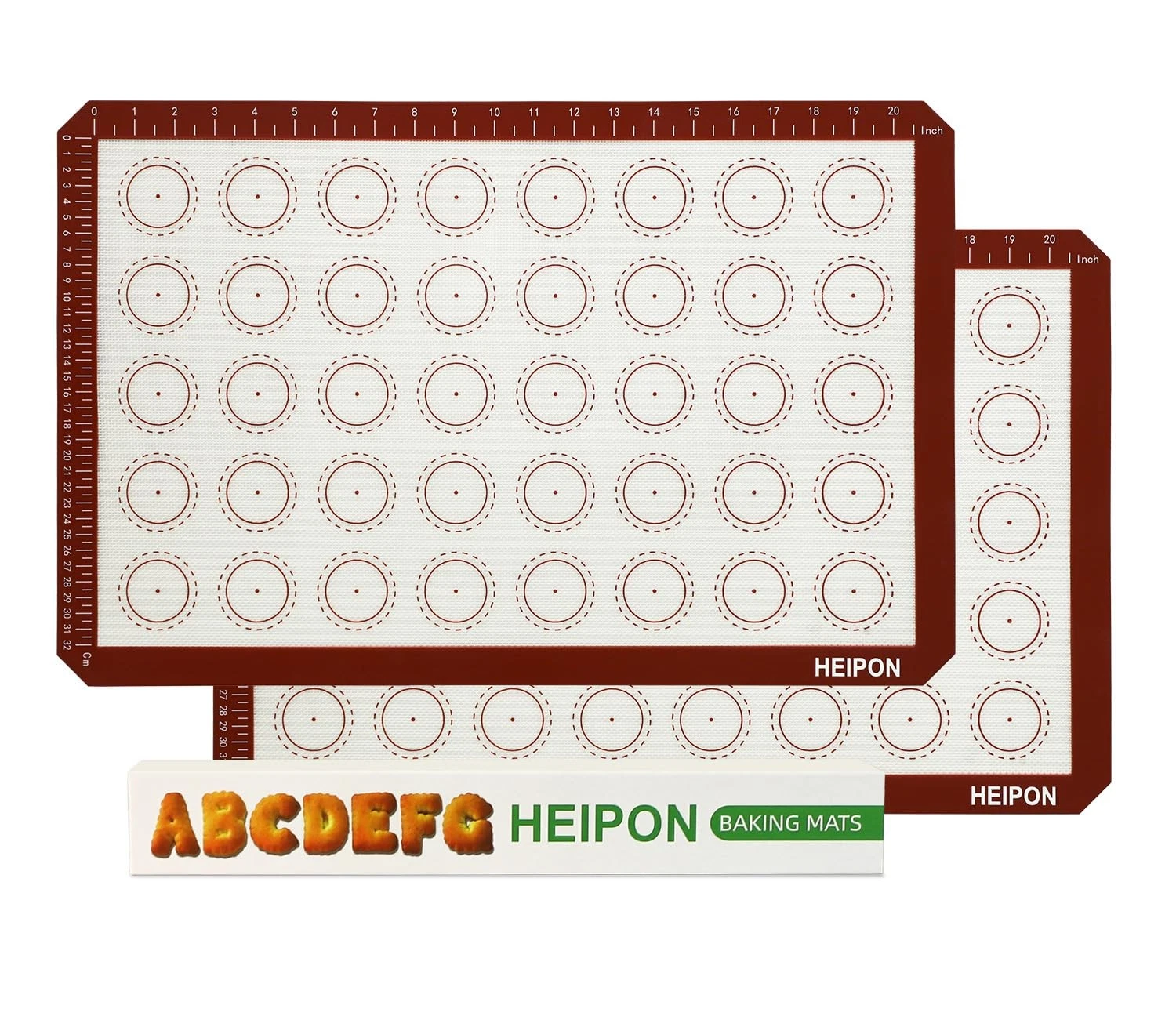 Macaron Silicone Baking Mats,22.44"Lx14.57"W,Pastry Mats Rolling Dough,Non-St...