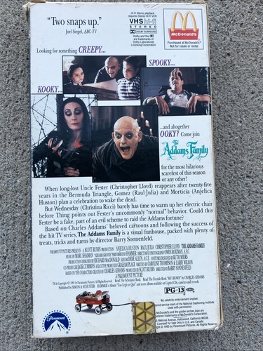 The Addams Family - McDonald's Special Edition (VHS-1991) PROMOTION - Foto 2 di 3