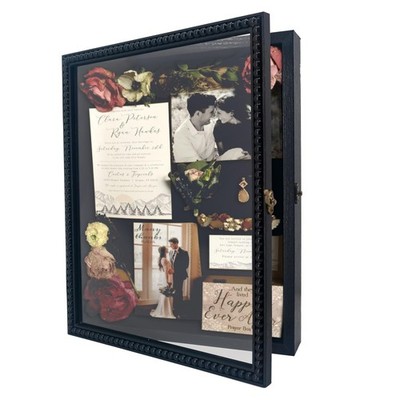 FramePro Shadow Box 11x14 Front Open with Hinge Beaded Designed Display Case ...