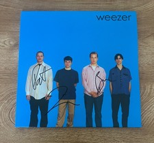 * WEEZER * signed vinyl album * BLUE ALBUM * RIVERS CUOMO, BRIAN BELL & PAT * * WEEZER * signed vinyl album * BLUE ALBUM * RIVERS CUOMO, BRIAN BELL & PAT *