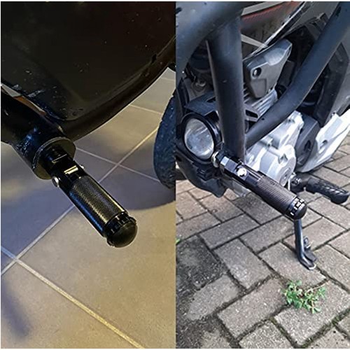 (Schwarz)Motorrad Fußraste 2 Stück Faltbare Ersatz Aluminiumlegierung - Afbeelding 17 van 24