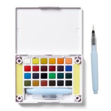 SAKURA XNCW-24N, 24 Assorted Watercolors Field Sketch Set with Brush Multicolor