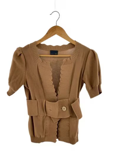 FENDI/Cardigan (Thin)/Size 38/Cotton/Brown/Solid/FZ6505