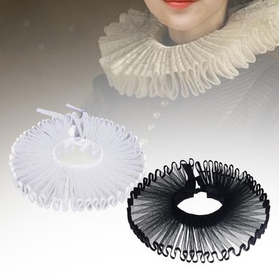 Elisabethanische Halskrause, bequemer Halskragen für Gothic, Mittelalter,