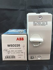 ABB WSD220 Switch Isolator Weatherproof 2 Pole 20A IP66 20 amp on off 