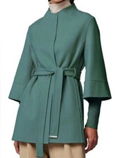 Soia & Kyo Belted Coat Small Teal Wool Blend ...