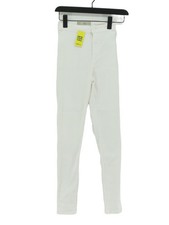 Topshop Women's Jeans W 26 in White Cotton with Elastane, Polyester Jegging
