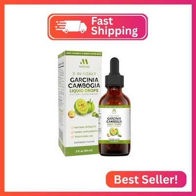 3-in-1 Garcinia Cambogia Liquid Drops - Natrual Extract with Green Coffee Bean &