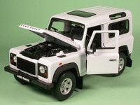 Land Rover Defender Kurz Weiss Modellauto Welly 1:24