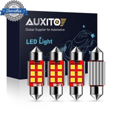 4x 6000k Led License Plate Light Bulbs For 36mm 6418 Festoon Canbus Error Free