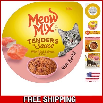 Tender Salmon & Crab Wet Cat Food, 12 x 2.75 oz Cups - Complete Nutrition