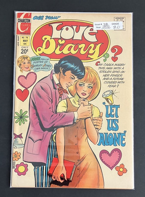 Love Diary 78 VF 8.0 HIGH GRADE! 1972 Charlton Romance Comics