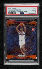 2024-25 Panini Prizm Fireworks Orange 3/49 Alexandre Sarr #21 Rookie RC 14t3