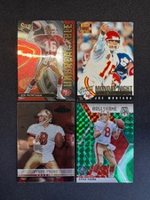 (4) Joe Montana Select Unbreakable Action Packed Steve Young Mosaic Green Prizm