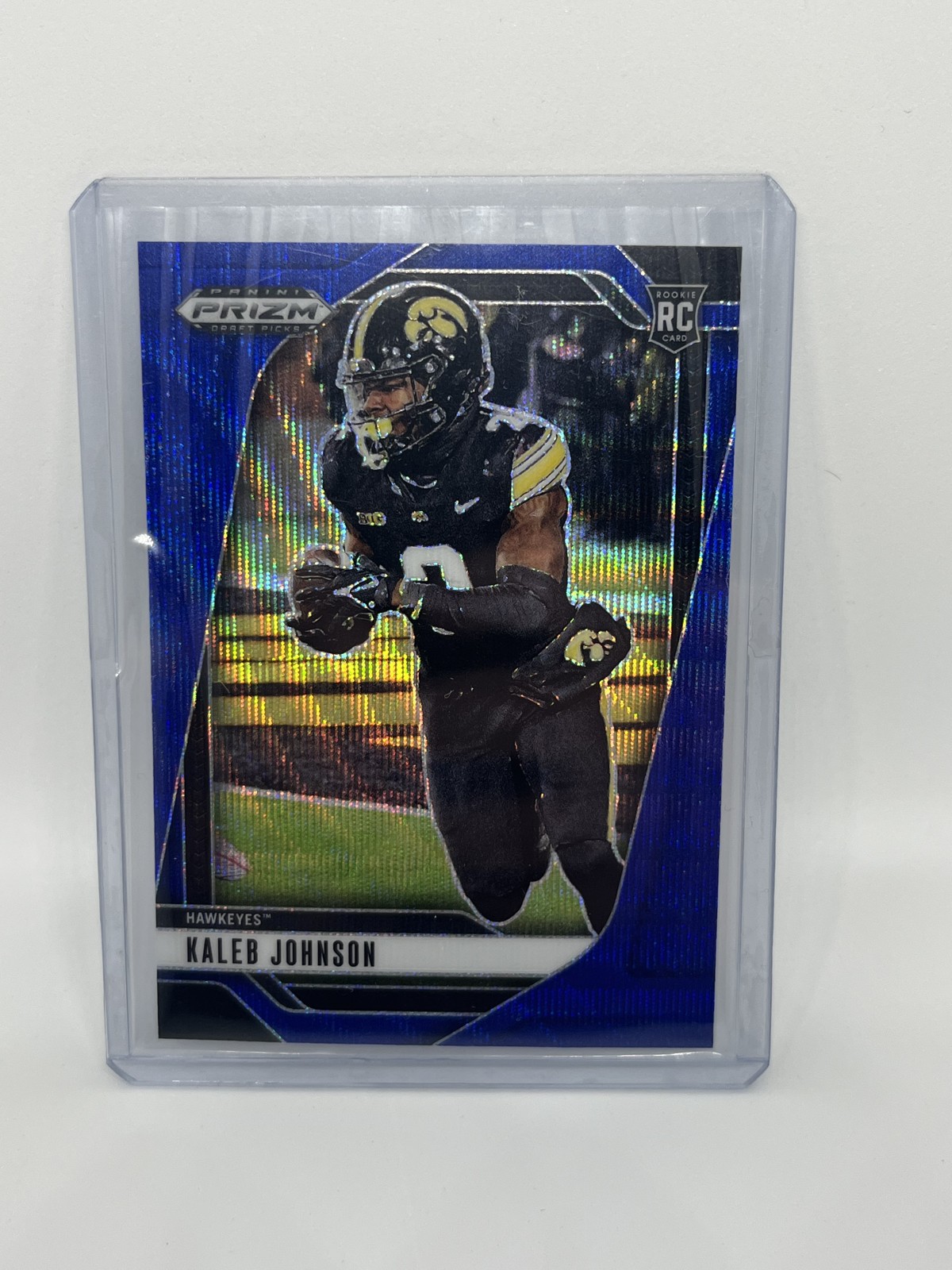 2025 Panini Prizm Draft Picks - Kaleb Johnson #38 Blue Wave Prizm /299 (RC)