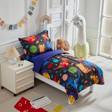 Kids Comforter Sheet Set - Soft and Breathable Bed Set Includes Quilted Comfo...