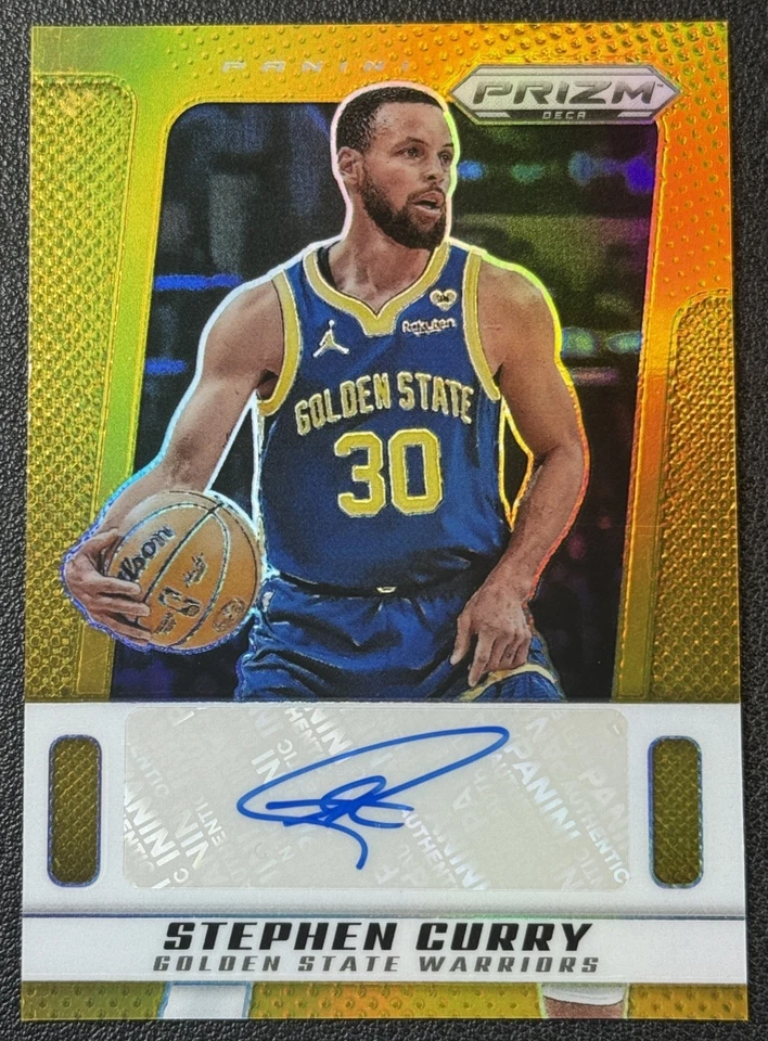STEPHEN CURRY 2024-25 PANINI PRIZM DECA BASKETBALL GOLD SIGNATURES AUTO 1/10