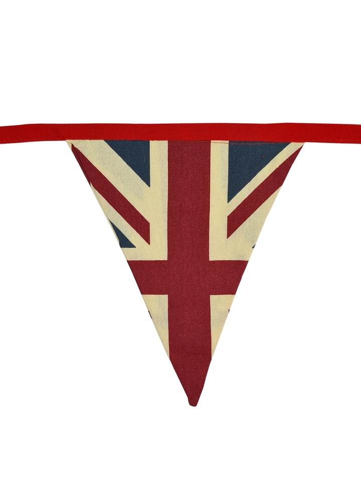 Tecido de algodão vintage bandeira da União Britânica reutilização coroação 5 metros - Imagem 3 de 4