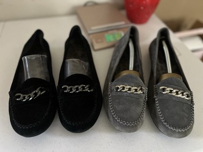 Vionic Mesa Lot Of 2 gray/Black suede Women s Flats loafers Size 12 Comfort