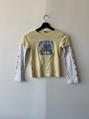Vintage Old Navy Shirt Womens Medium Little Tigers Snowboards Baby Tee Cute Y2K