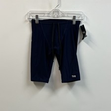 TYR Mens Soild Jammer Size 28 Small Navy Blue