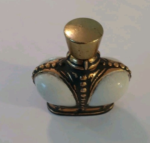 Vintage Prince Matchabelli Wind Song Parfum Flakon Elfenbein & Gold 1/2 Oz.
