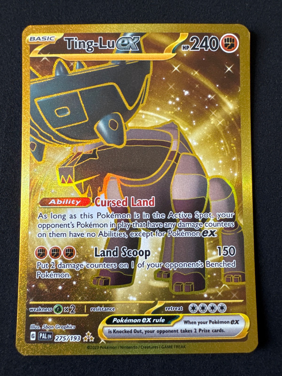TING-LU EX 275/193 NM HYPER RARE GOLD PALDEA EVOLVED POKEMON 2023