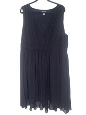 H&M Midi Dress Size 22 Sleeveless Chiffon Sheer Lined Plus Size Party Cocktail