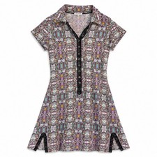 Zac Posen Silk Geometric Print Boho Dress Sz 6 Soft Girl Coquette Quiet Luxury