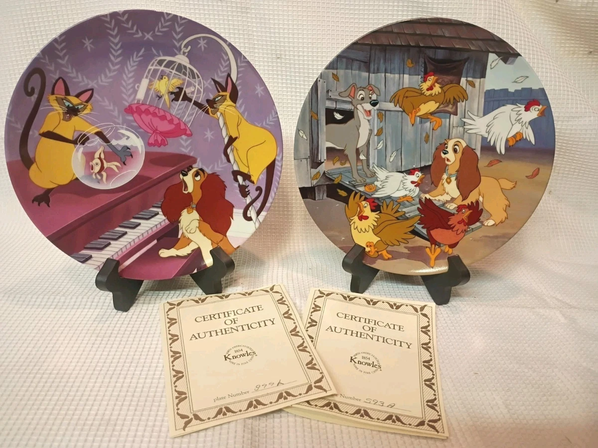 Lady and the Tramp Plate Indiana Disney Plates 1968-Now for sale